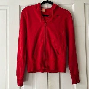 Nike Red Zip Up Hoodie